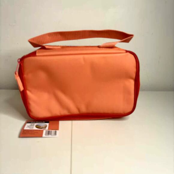 Set of 5 Trader Joe’s Mini Insulated Cooler Tote Bags Summer — Peach Orange NWT! - Picture 10 of 15